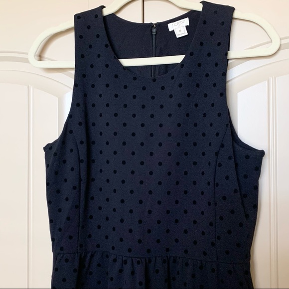 J.Crew Sleeveless Velvet Polka Dot Dress - Picture 8 of 11